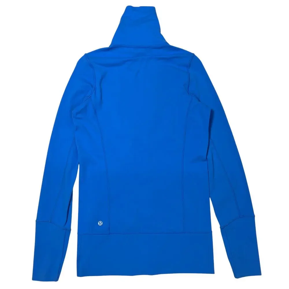 Lululemon In Stride Athletic Jacket Size 4 Blue Full Zip Workout Top Athletic